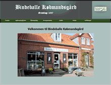 Tablet Screenshot of bindeballekoebmandsgaard.dk